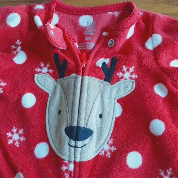 3 Winter themed Carter's Fleece Pajamas. 3m - Picture 4 of 12